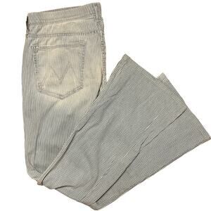 MOTHER The Cruiser On The Road Light Lightweight Flared Striped Denim 32